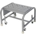 Tri Arc Manufacturing Perforated 16"W 1 Step Steel Rolling Ladder 10"D Top Step - WLSR001166 WLSR001166